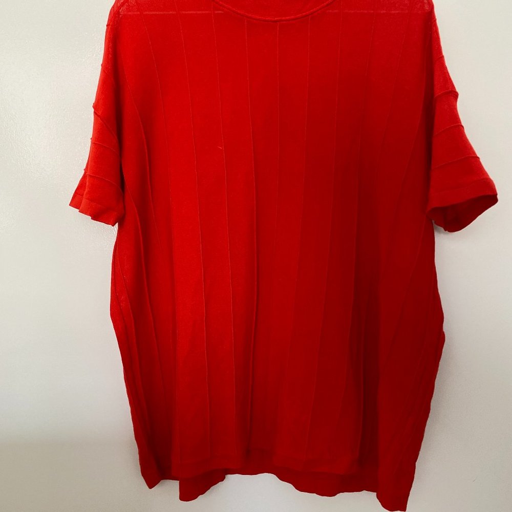 COS Red Sheer Tunic
